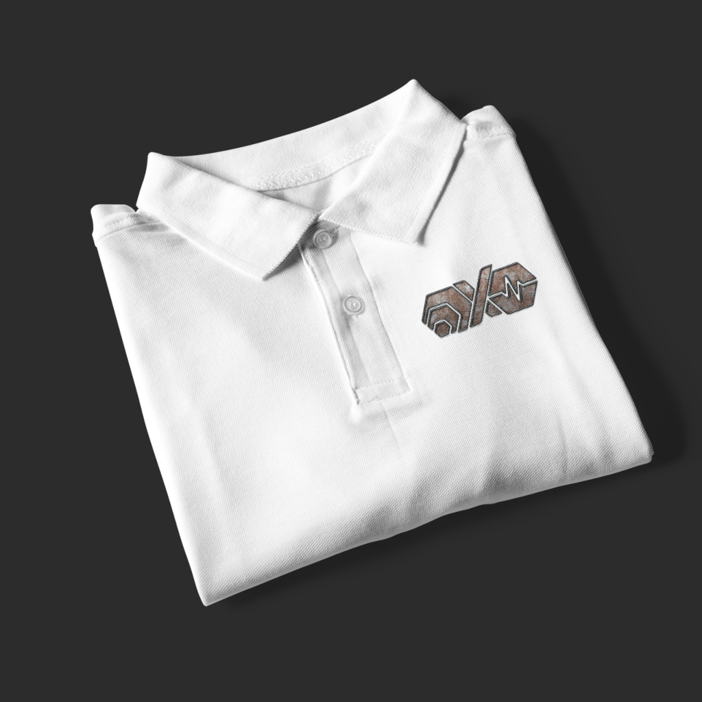 Industrial Trinity - White Polo Shirt