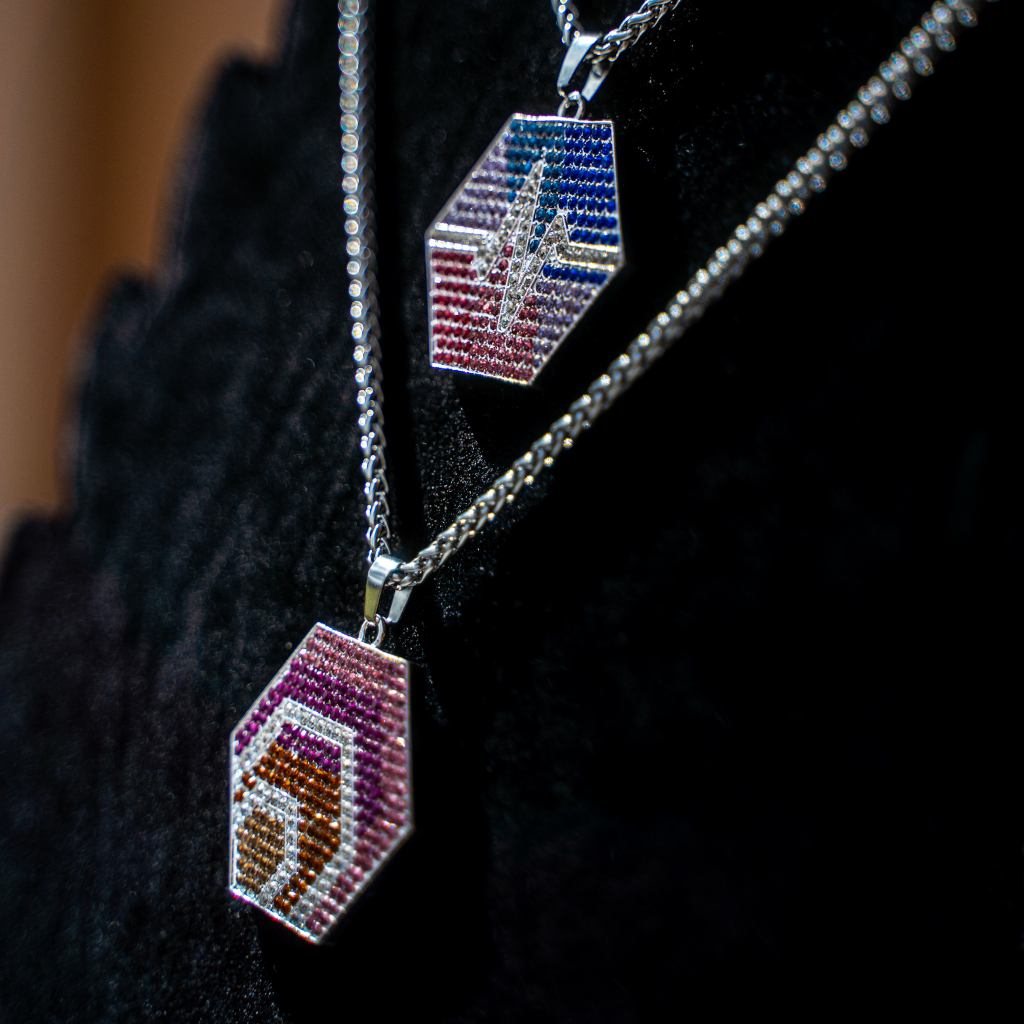 HEX and PulseChain - Luxury Double Sided Pendant - The Pulsican Store