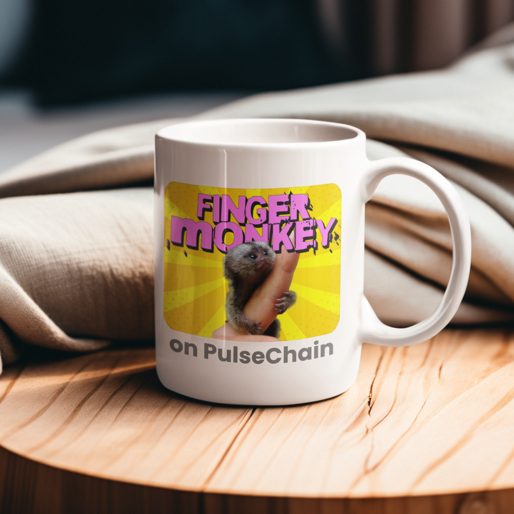 Finger Monkey - White Mug