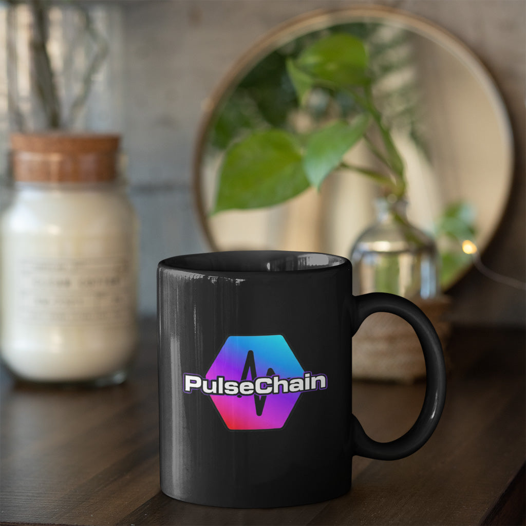 PulseChain Logo - Black Mug