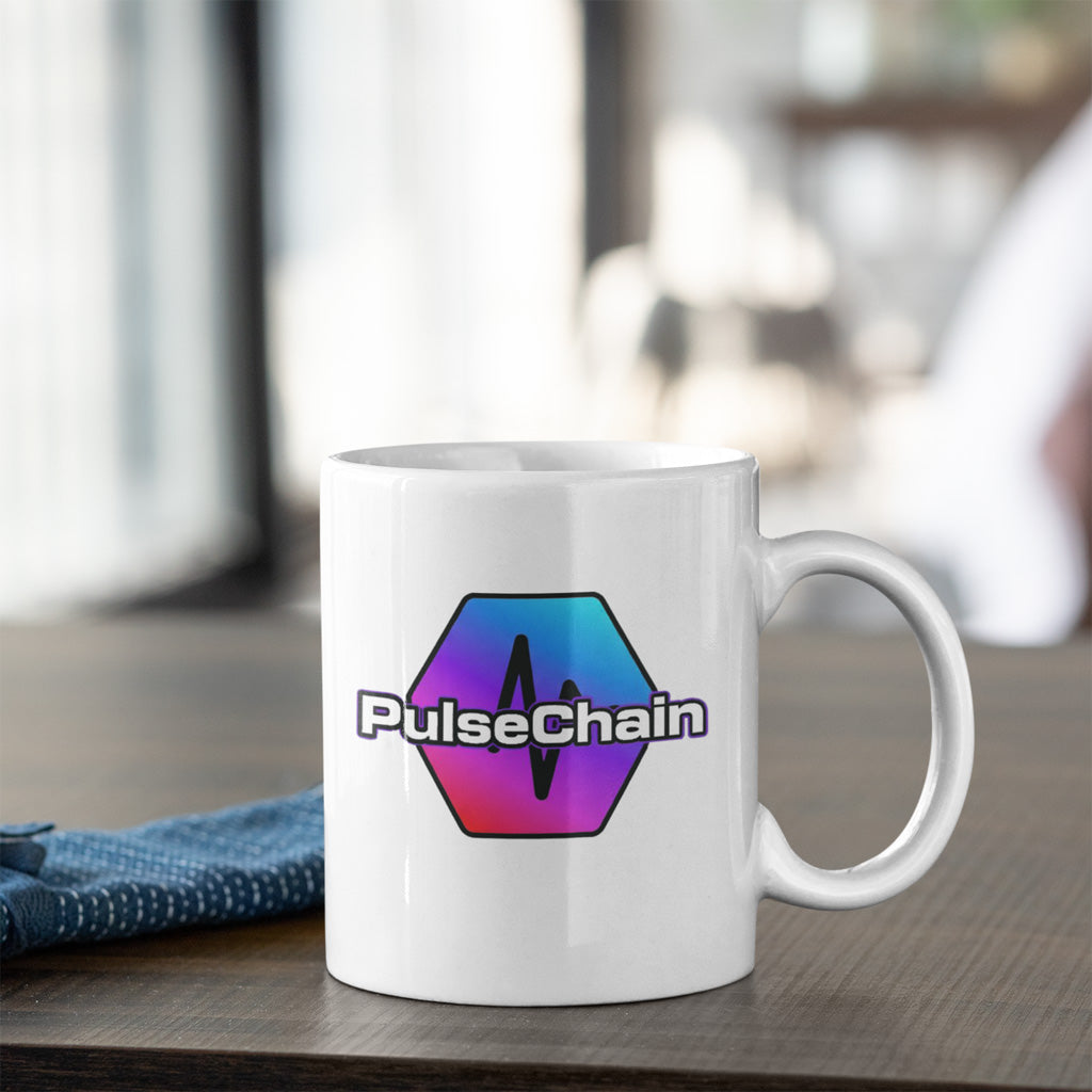PulseChain Logo - White Mug