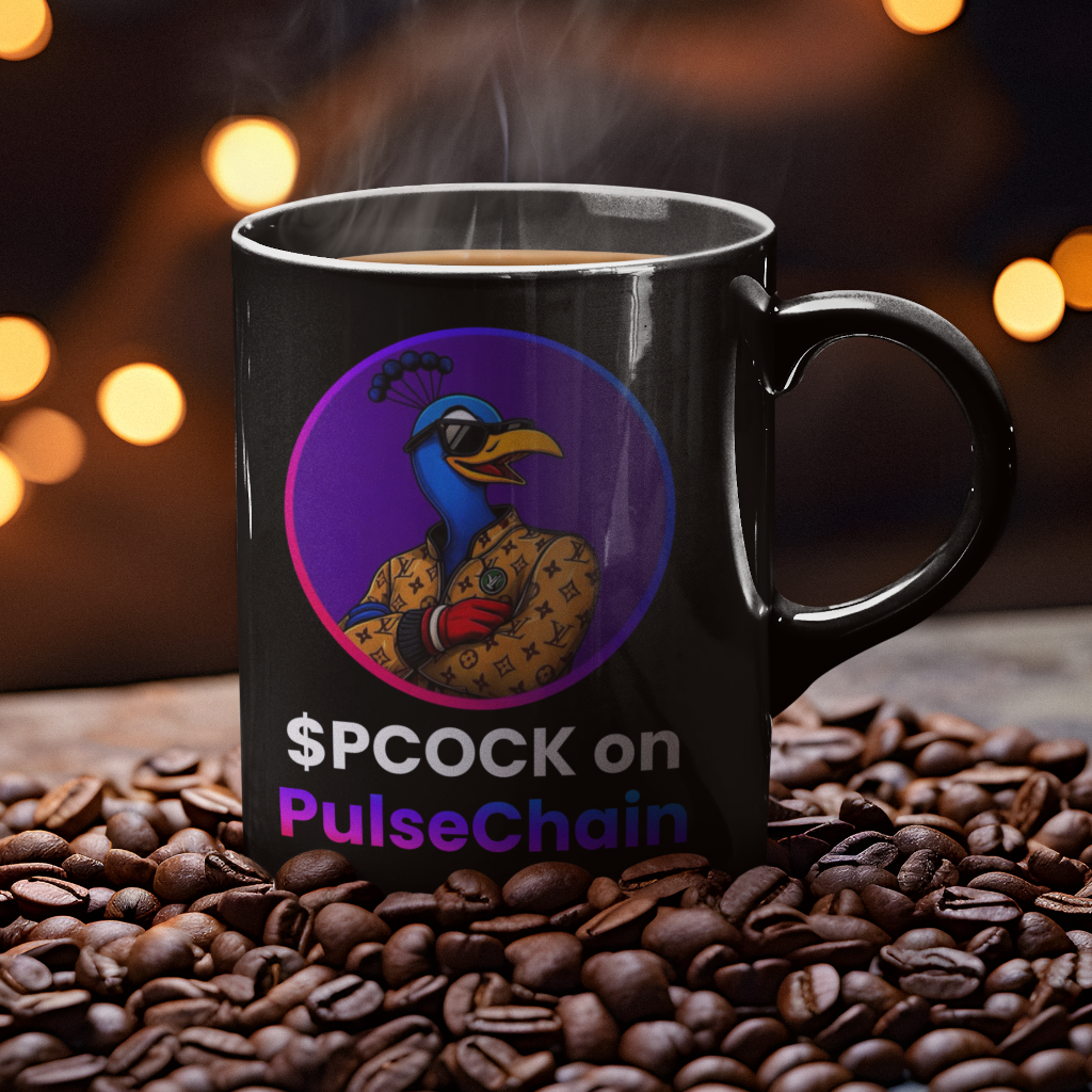 Peacock - Black Mug