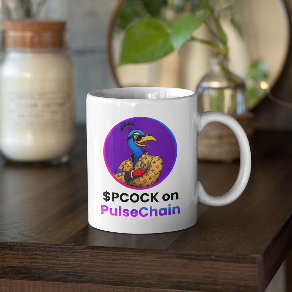 Peacock - White Mug