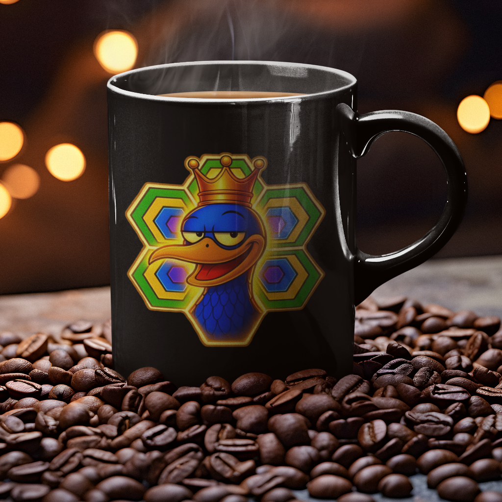 Peacock - Black Mug