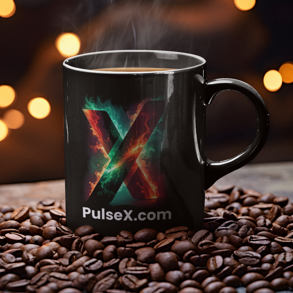 PulseX on Fire - Black Mug