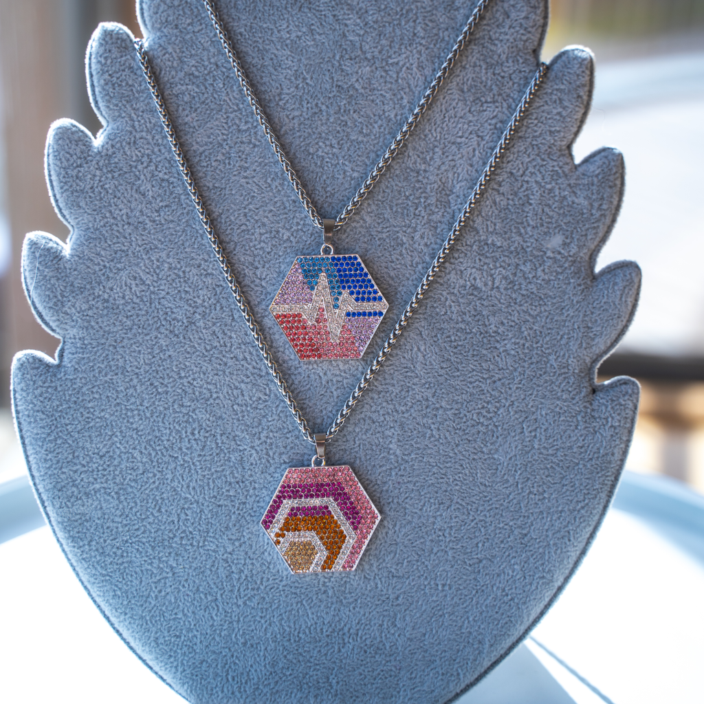 HEX and PulseChain - Luxury Double Sided Pendant - The Pulsican Store