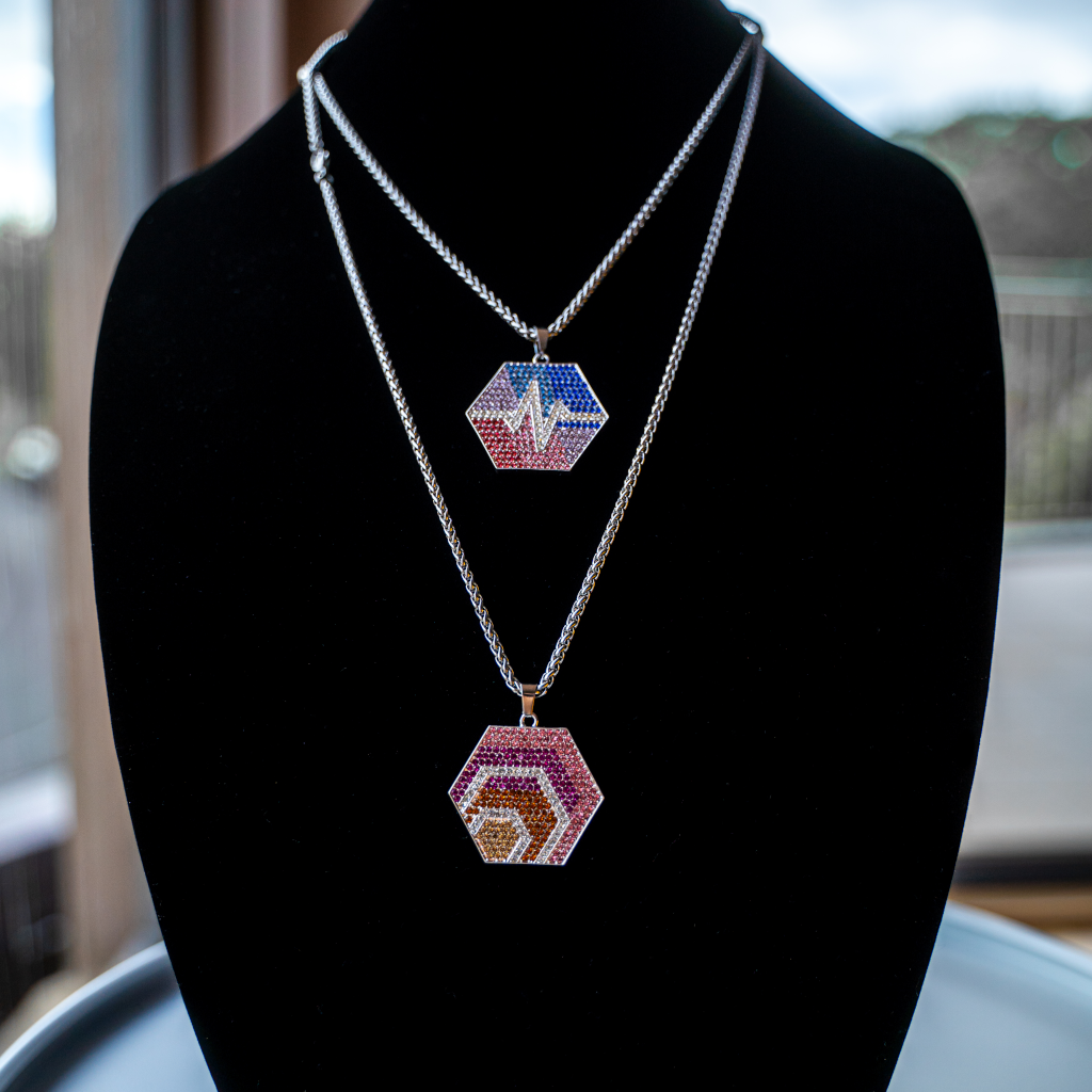 HEX and PulseChain - Luxury Double Sided Pendant - The Pulsican Store