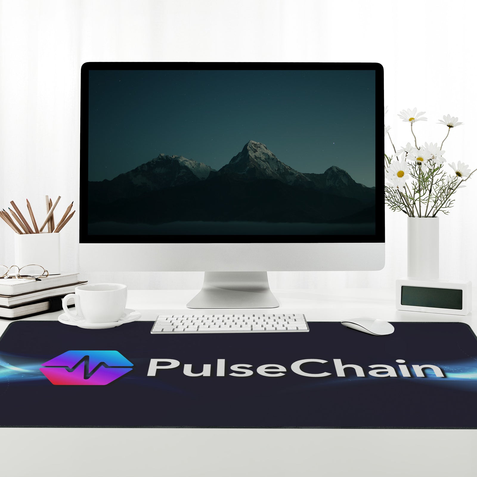 PulseChain - Large Desk Mat - The Pulsican Store