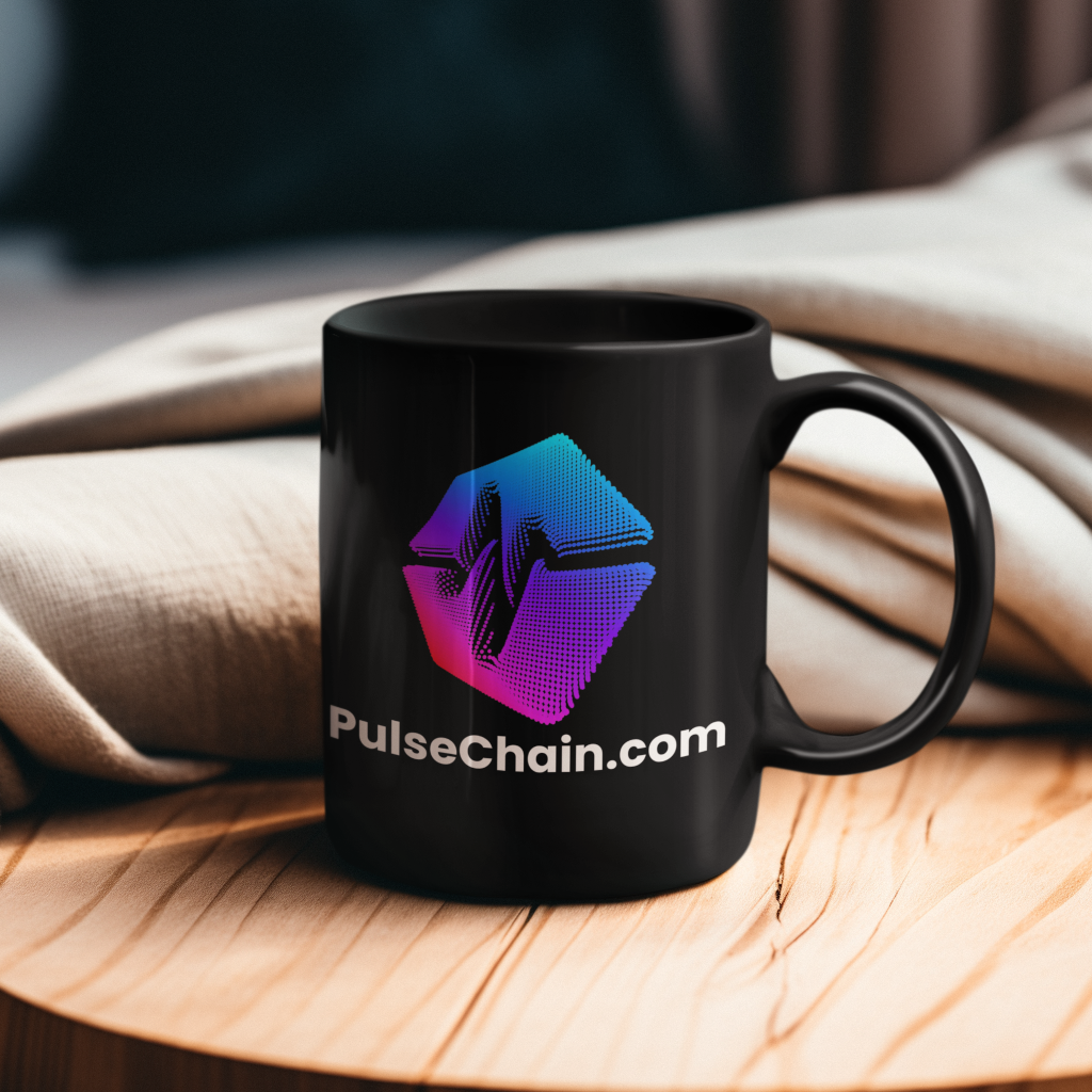 PulseChain.Com Logo - Black Mug - The Pulsican Store