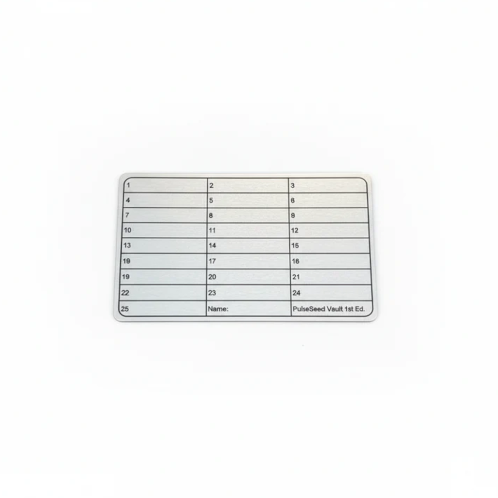 PulseSeed Metal Cold Storage Card