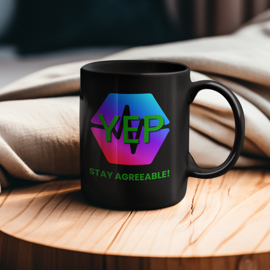 YEP - Black Mug