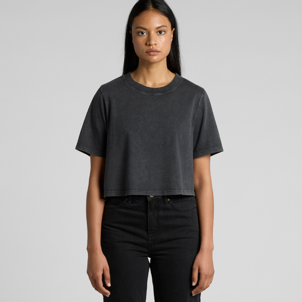 Stoopid - Stone Wash Heavy Crop Tee