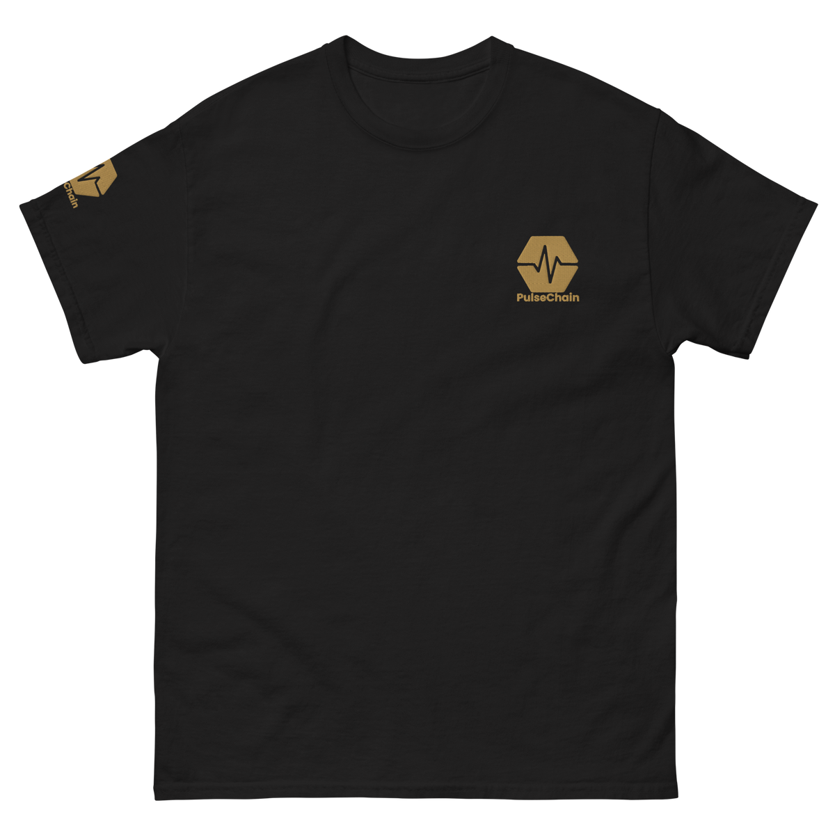 PulseChain Gold - Premium Embroidered T Shirt - The Pulsican Store