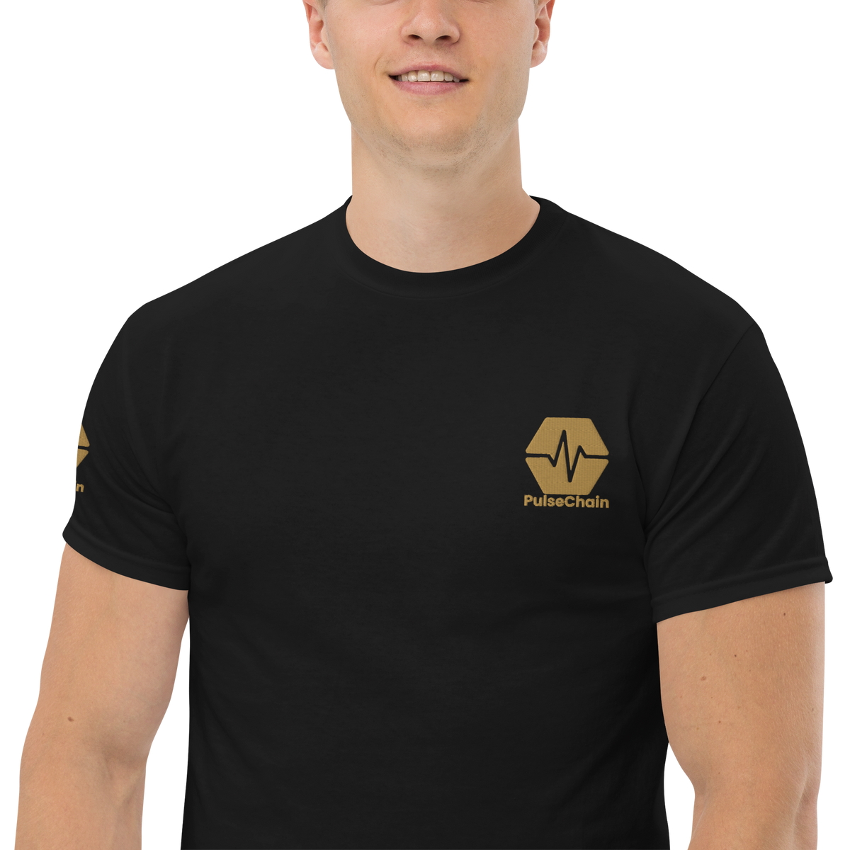 PulseChain Gold - Premium Embroidered T Shirt - The Pulsican Store