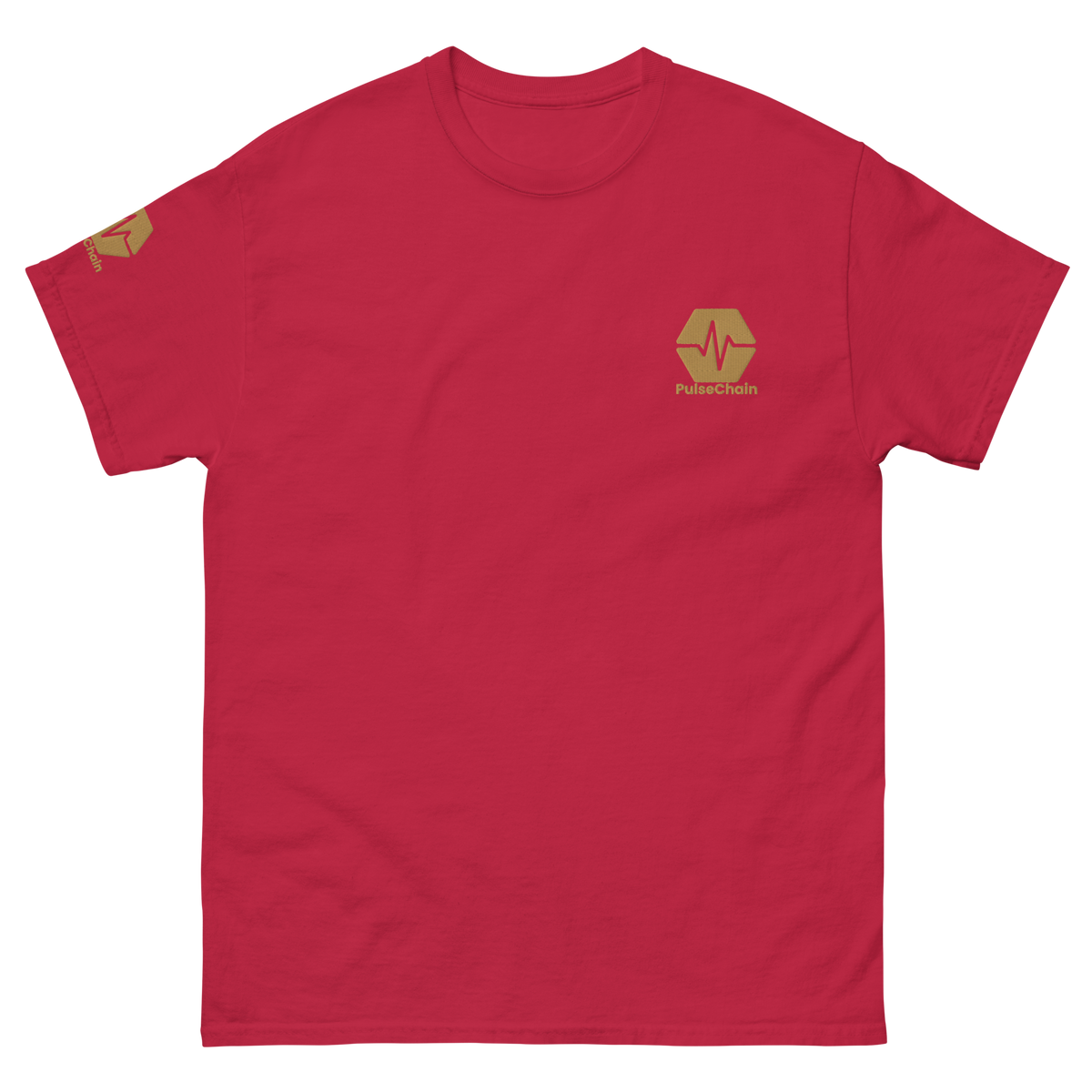 PulseChain Gold - Premium Embroidered T Shirt - The Pulsican Store