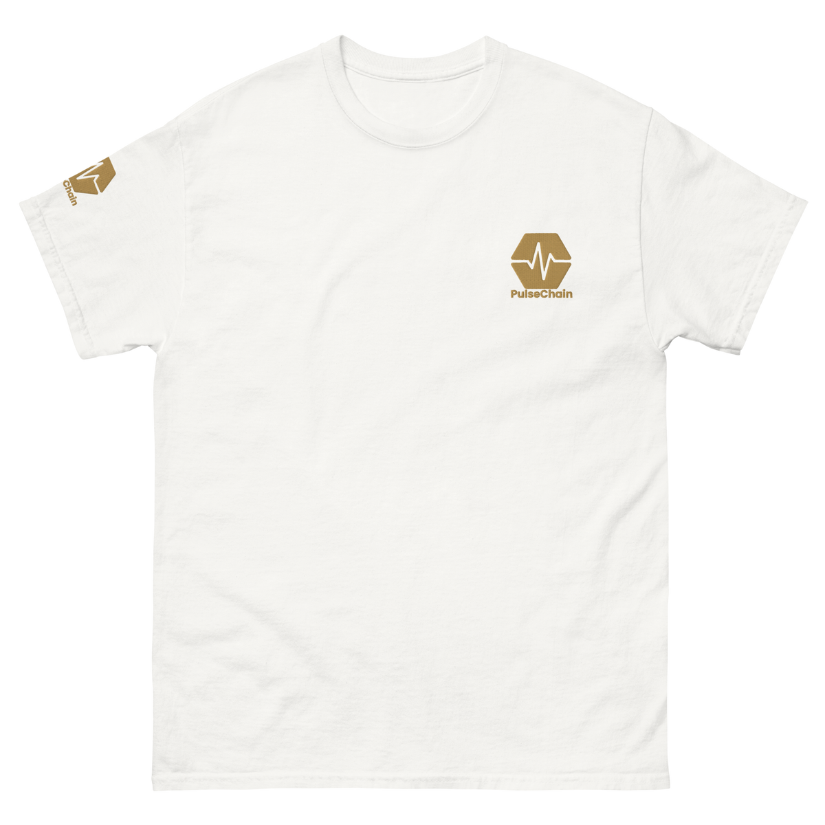 PulseChain Gold - Premium Embroidered T Shirt - The Pulsican Store