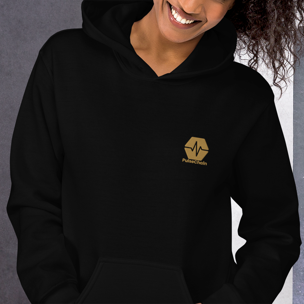 PulseChain Gold - Premium Embroidered Hoodie - The Pulsican Store