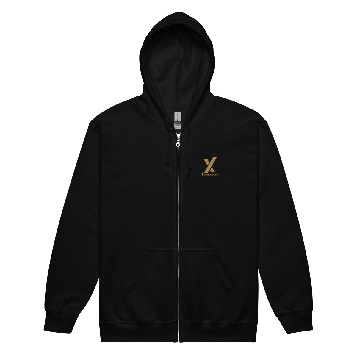 PulseX Gold - Premium Embroidered Zip Hoodie - The Pulsican Store