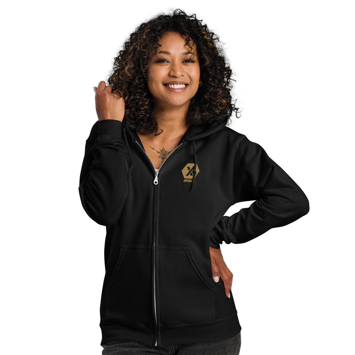 INC Gold - Premium Embroidered Zip Hoodie - The Pulsican Store