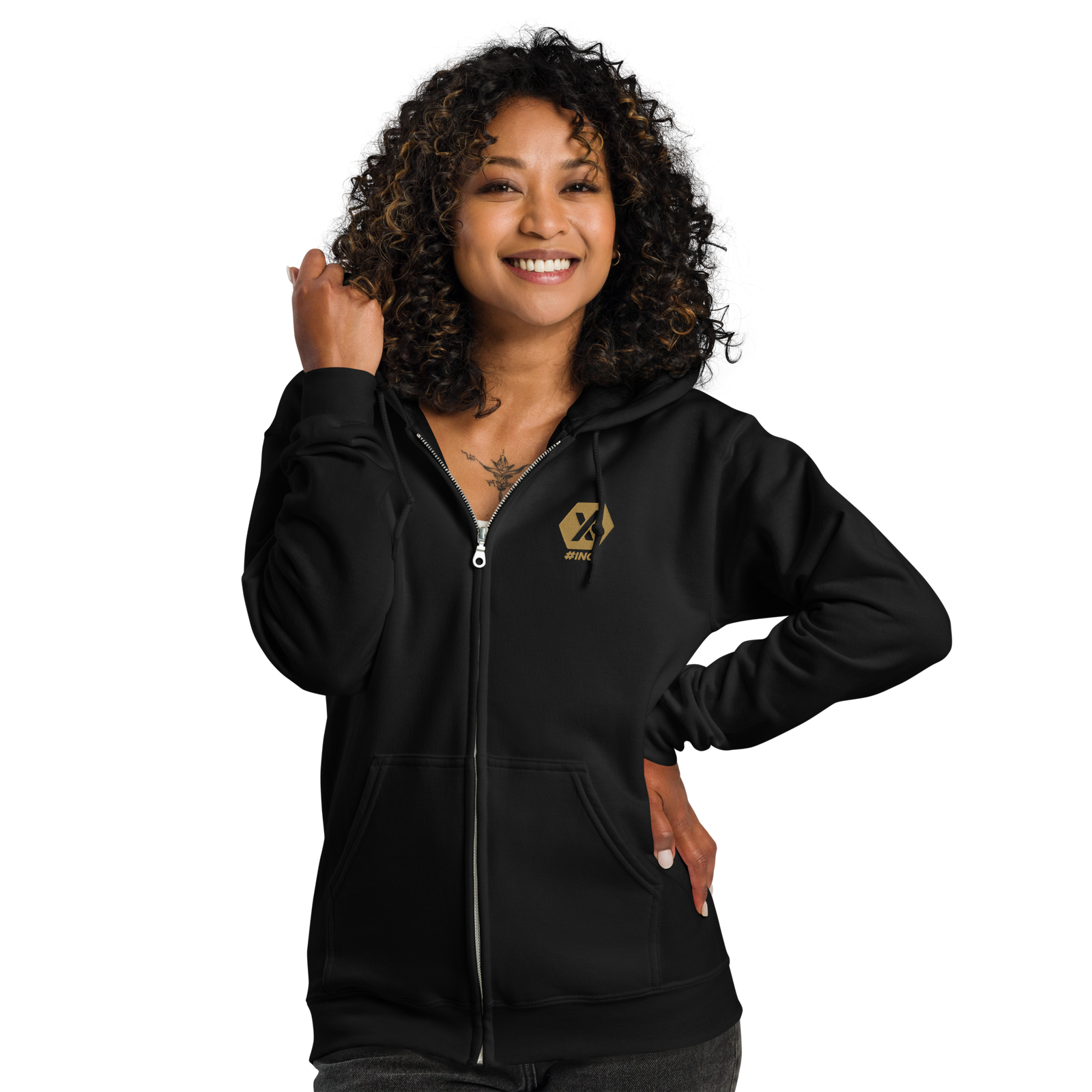INC Gold - Premium Embroidered Zip Hoodie - The Pulsican Store