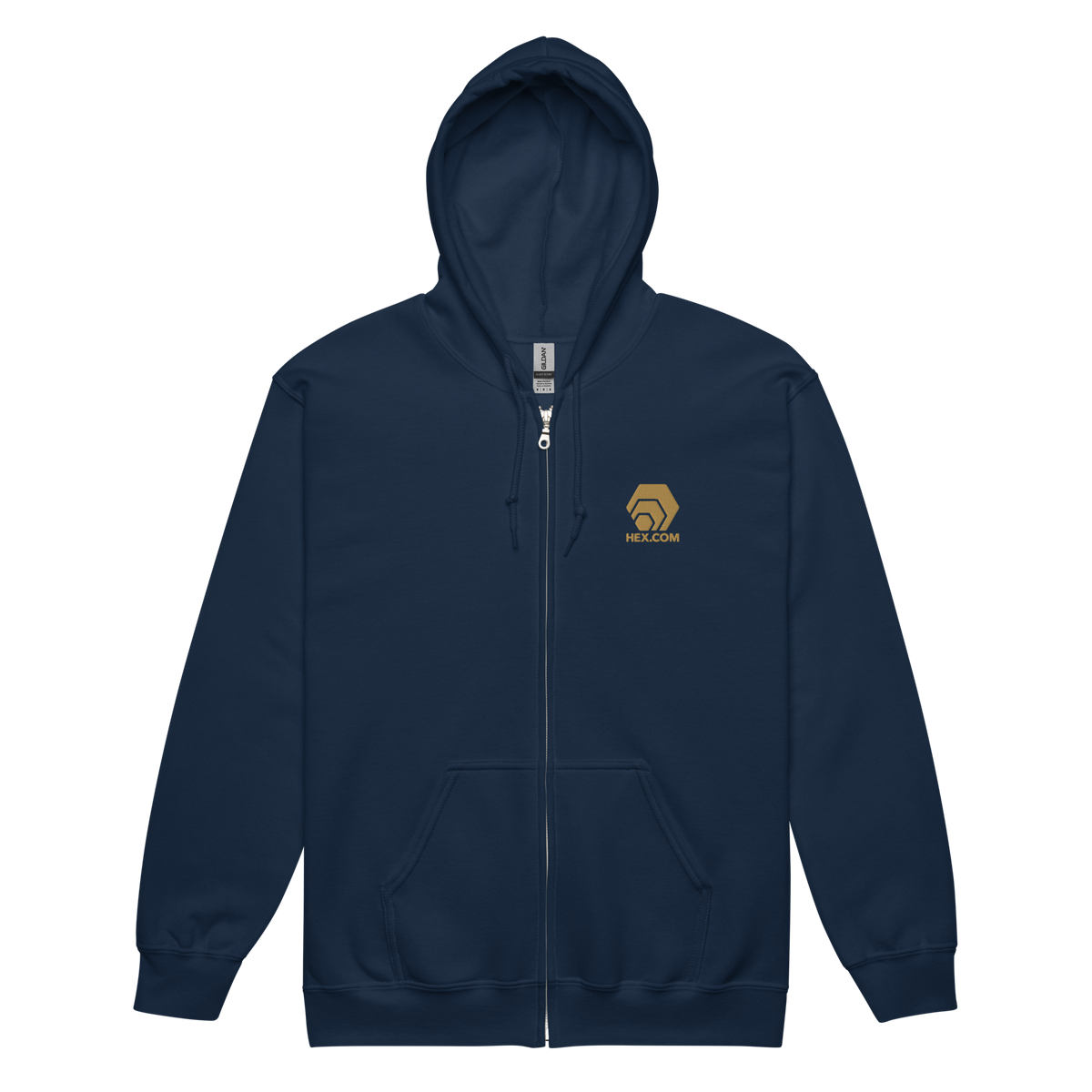 HEX Gold - Premium Embroidered Zip Hoodie - The Pulsican Store
