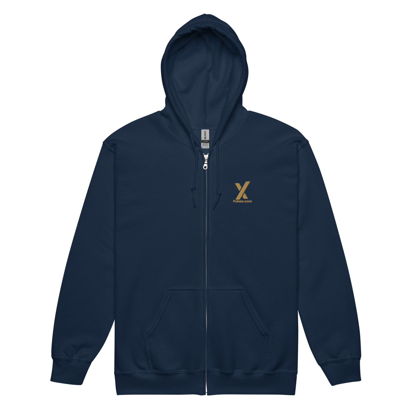 PulseX Gold - Premium Embroidered Zip Hoodie - The Pulsican Store