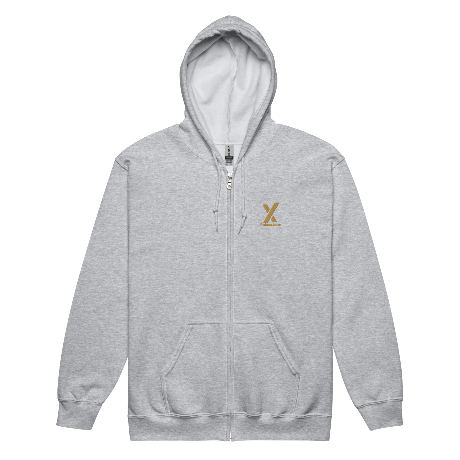 PulseX Gold - Premium Embroidered Zip Hoodie - The Pulsican Store
