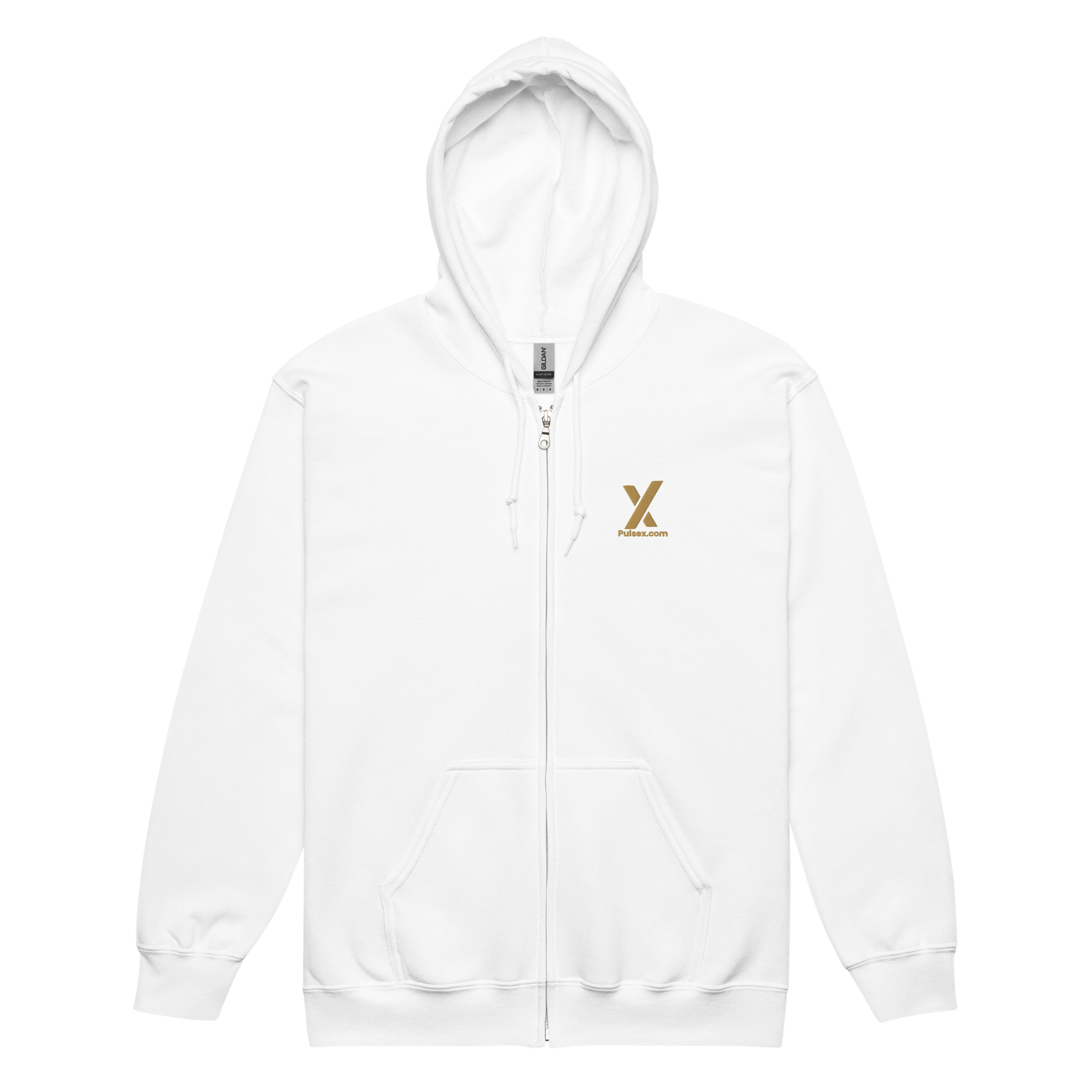 PulseX Gold - Premium Embroidered Zip Hoodie - The Pulsican Store